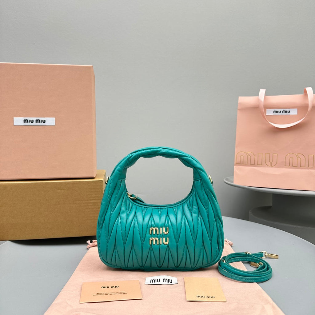 MINI HOBO 20 BAG IN TF BLUE SHEEPSKIN