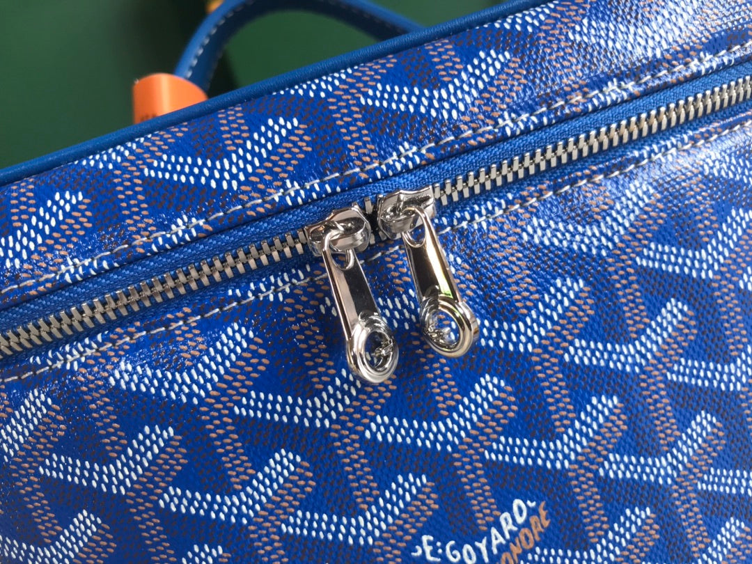 MUSE VANITY CASE 20 IN BLUE GOYARDINE CANVAS