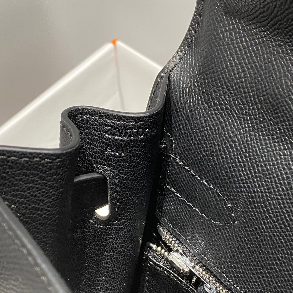 HERMES KELLY 32CM IN NOIR EPSOM CALFSKIN PALLADIUM HARDWARE